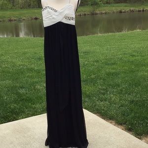 NWT City Triangles Strapless Black/White Gown